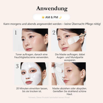 Collagen Glazed Milky Glow Wrapping Maske (20 Min) + Collagen Glow Booster Milchserum für Feuchtigkeit & Strahlkraft