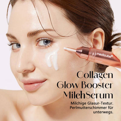 Collagen Glazed Milky Glow Wrapping Maske (20 Min) + Collagen Glow Booster Milchserum für Feuchtigkeit & Strahlkraft